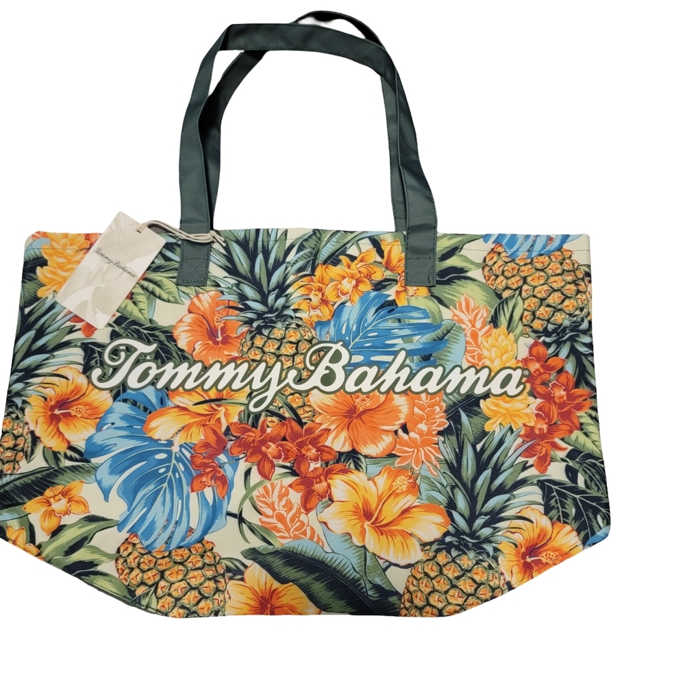 Tommy Bahama Tropical The Pineapple Blooms Tote Bag
